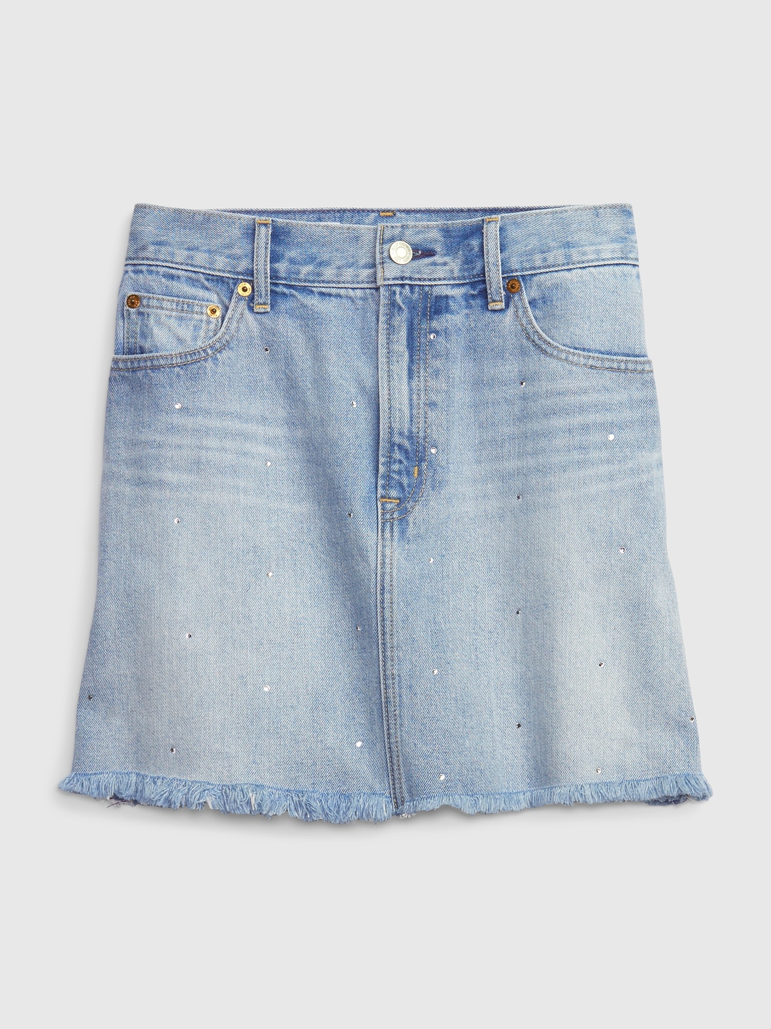 Rhinestone Denim Mini Skirt with Washwell | Gap
