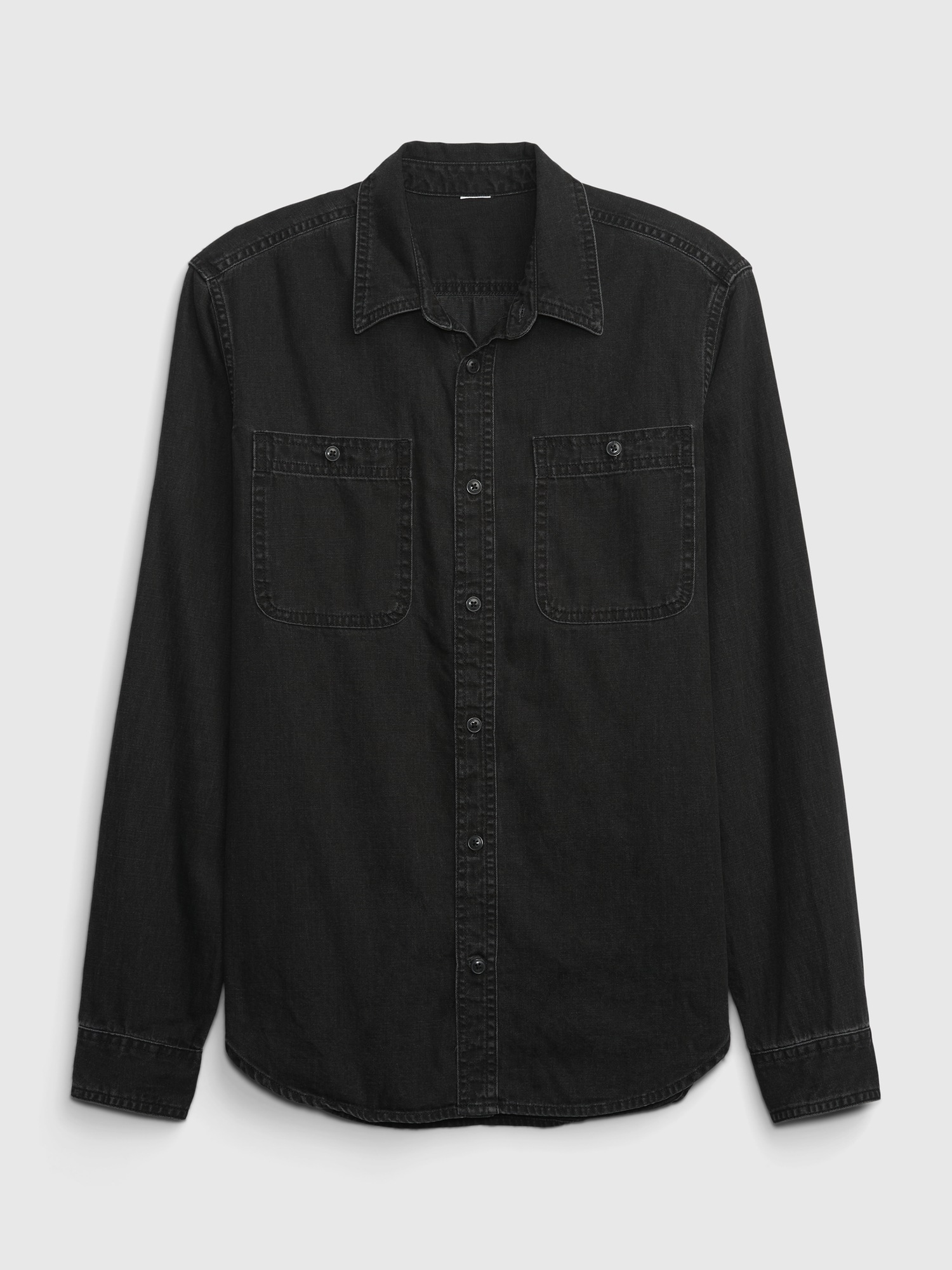 Gap black denim best sale shirt