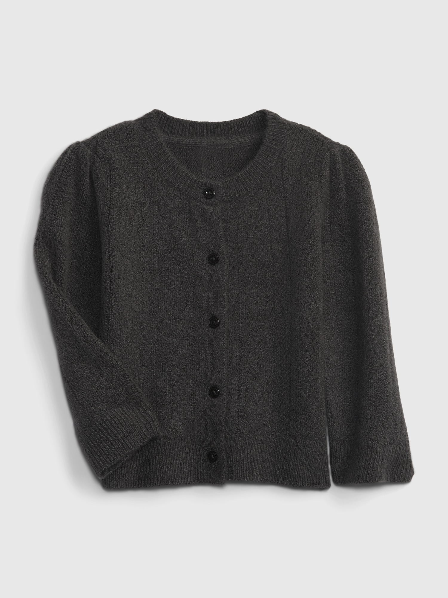 Gap Babies' Toddler Pointelle Cardigan In Cast Iron Gray