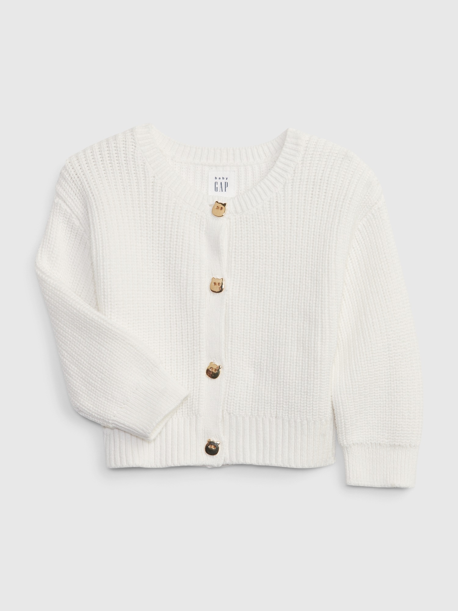 Baby Button Front Cardigan Gap