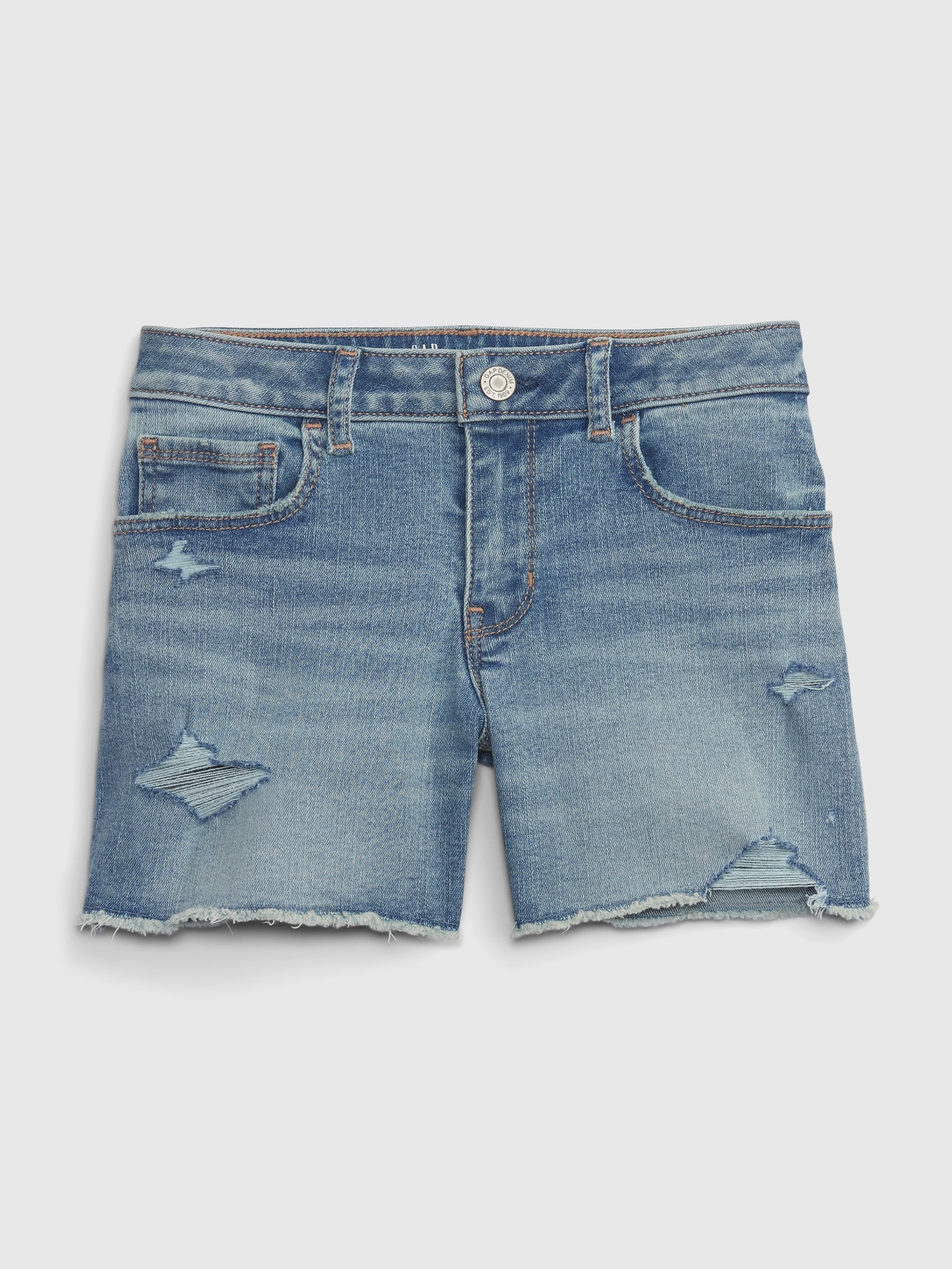 Kids Mid Rise Denim Midi Shorts with Washwell | Gap