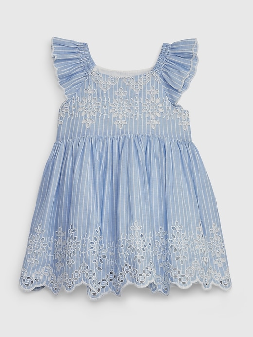 View large product image 1 of 3. Baby Stripe Eyelet Dress