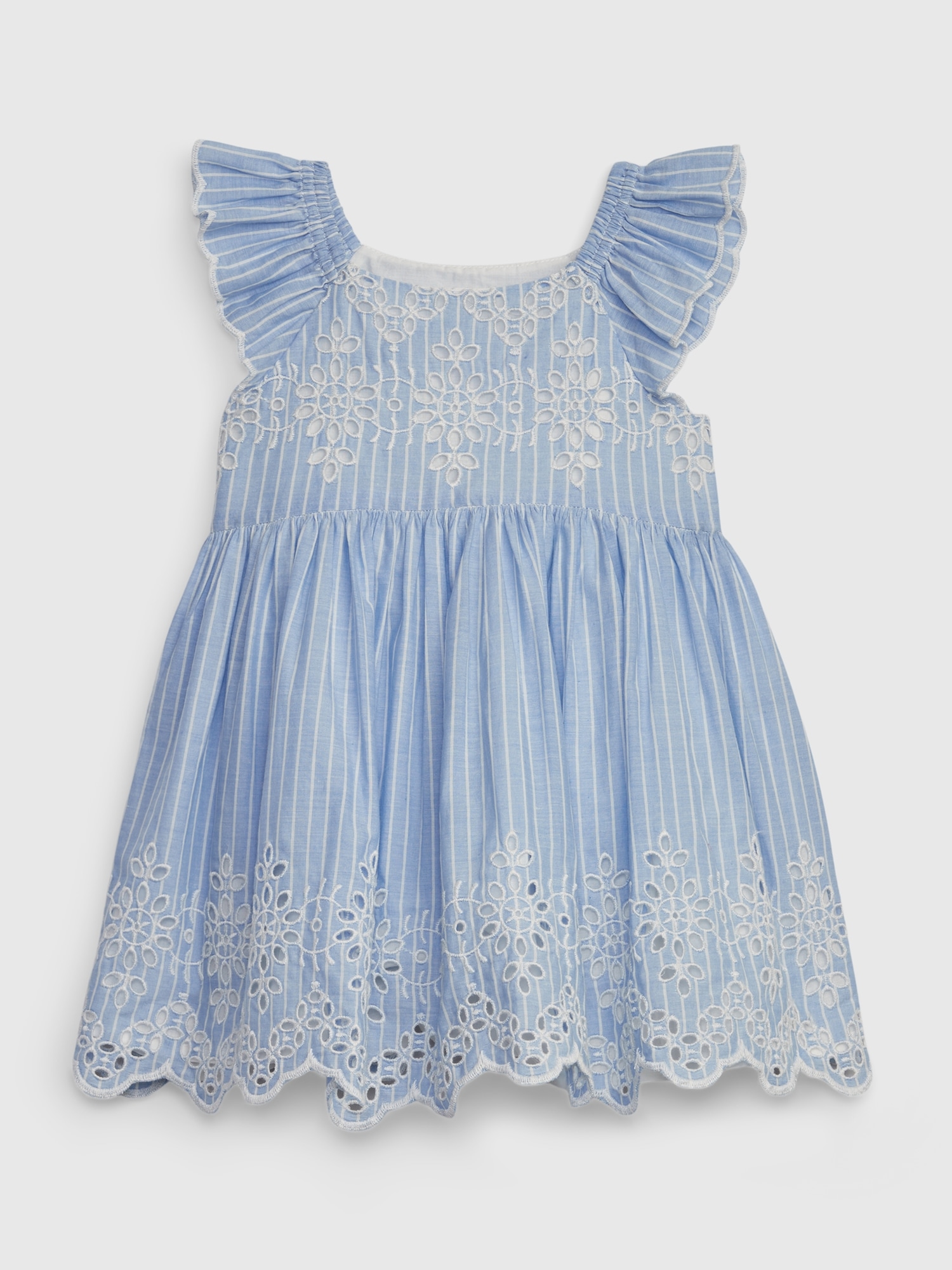 Gap Baby Stripe Eyelet Dress multi. 1