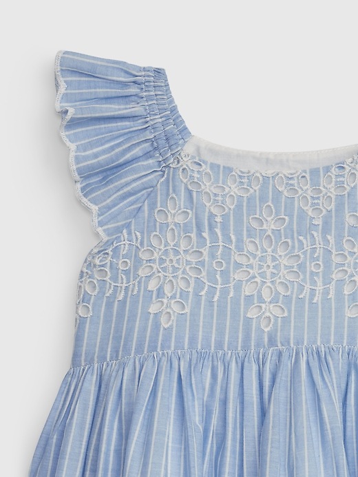 Image number 3 showing, Baby Stripe Eyelet Dress