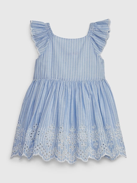 View large product image 2 of 3. Baby Stripe Eyelet Dress
