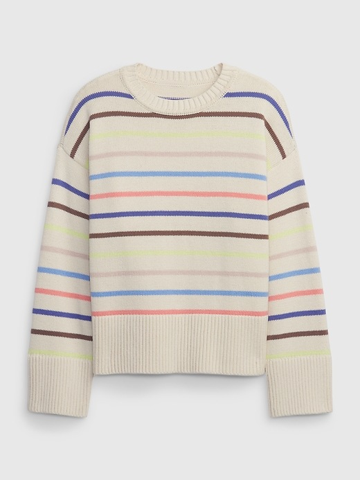 1 of 8 showing, with the color multi stripe of product Kids Pullover Sweater