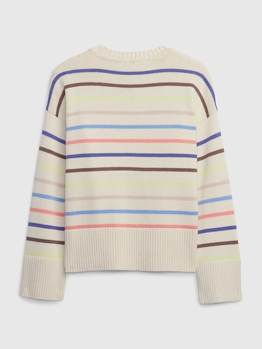 2 of 8 showing, with the color multi stripe of product Kids Pullover Sweater