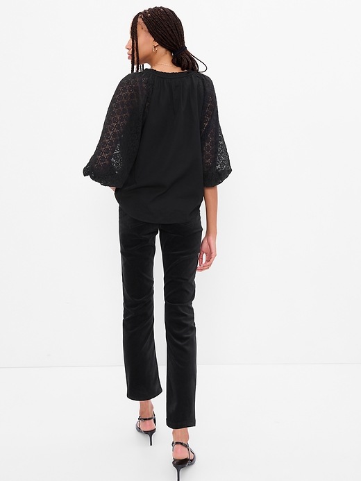 Image number 2 showing, Lace Sleeve Top