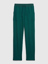 Waffle-Knit Taper Easy Pants