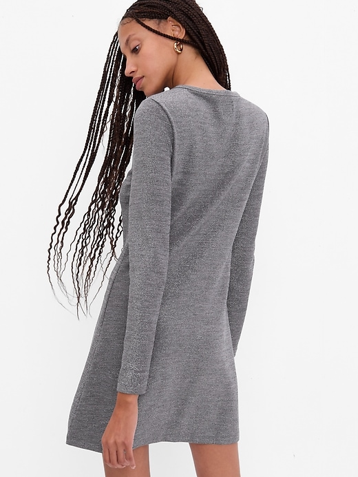 2 of 8 showing, with the color silver grey of product Metallic Swing Dress