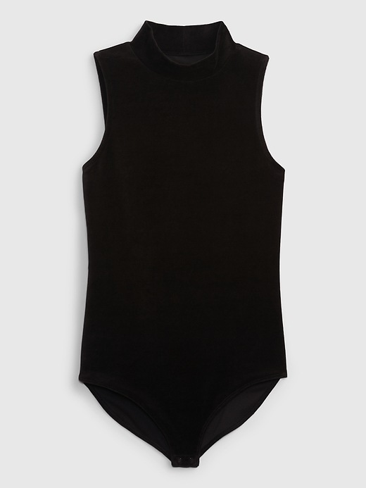 Image number 6 showing, Mockneck Velour Bodysuit