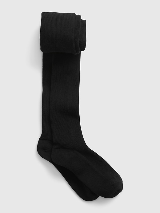 1 of 8 showing, with the color true black of product Rib Tights