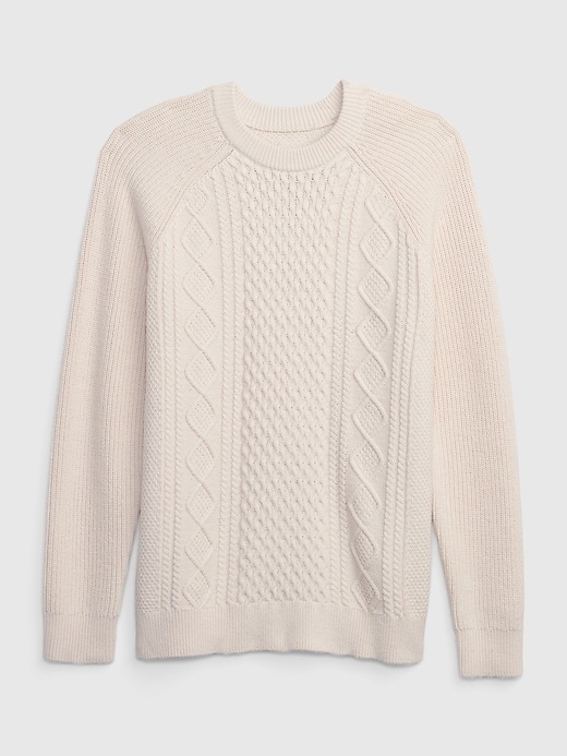 Image number 4 showing, Cable-Knit Crewneck Sweater