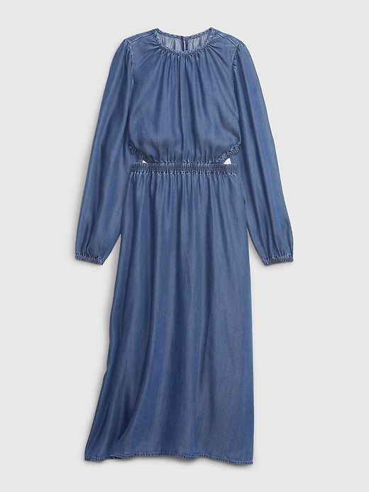 Image number 6 showing, LENZING&#153 TENCEL&#153 Lyocell Denim Cutout Midi Dress