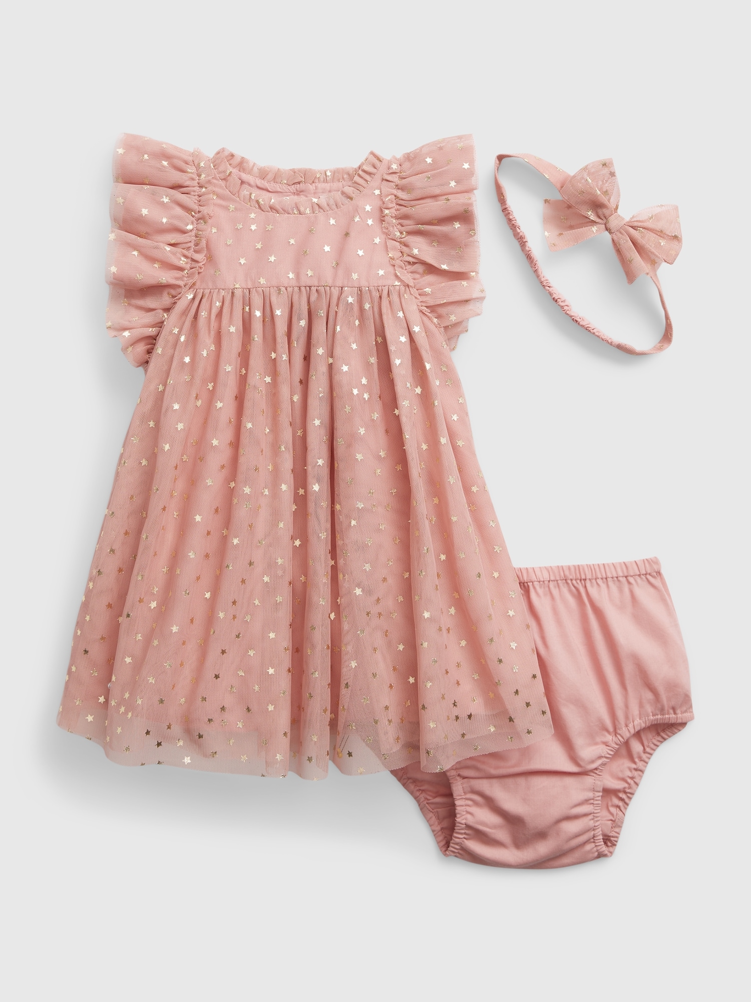 Baby Metallic Tulle Dress Set Gap