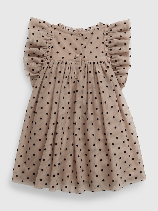 2 of 8 showing, with the color quail brown of product Baby Dot Tulle Dress Set