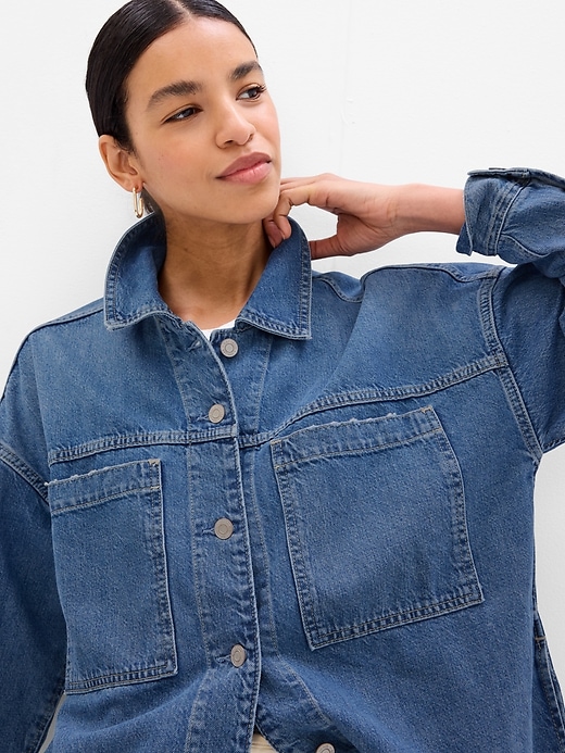 Denim Utility Shirt Jacket with Washwell | Gap