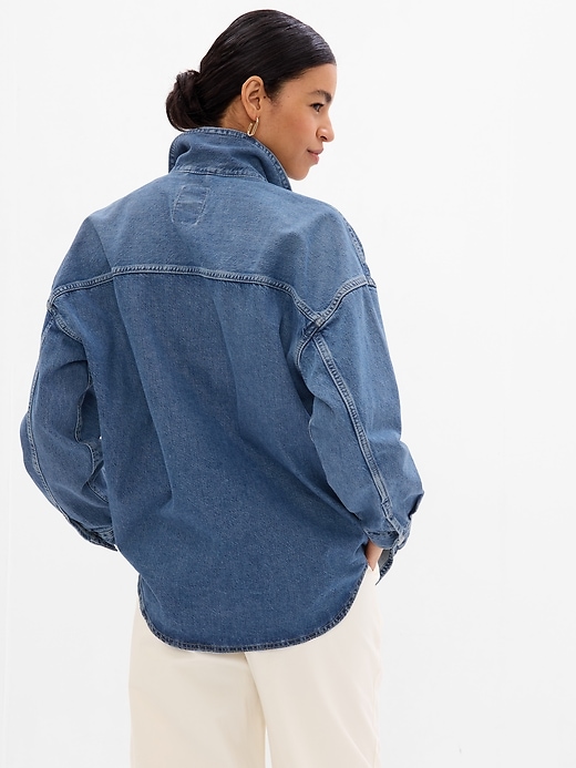 Image number 2 showing, Denim Utility Shirt Jacket with Washwell