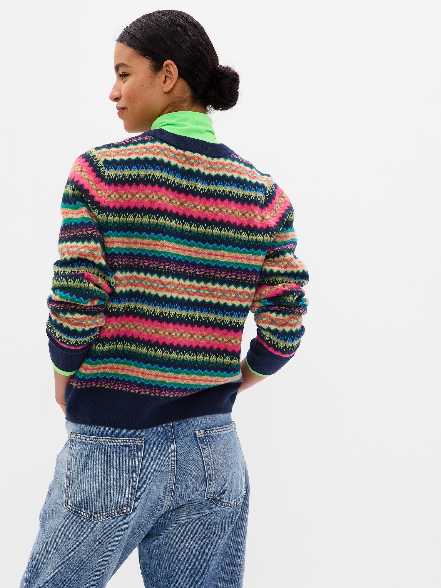 CashSoft Fair Isle Crewneck Sweater | Gap