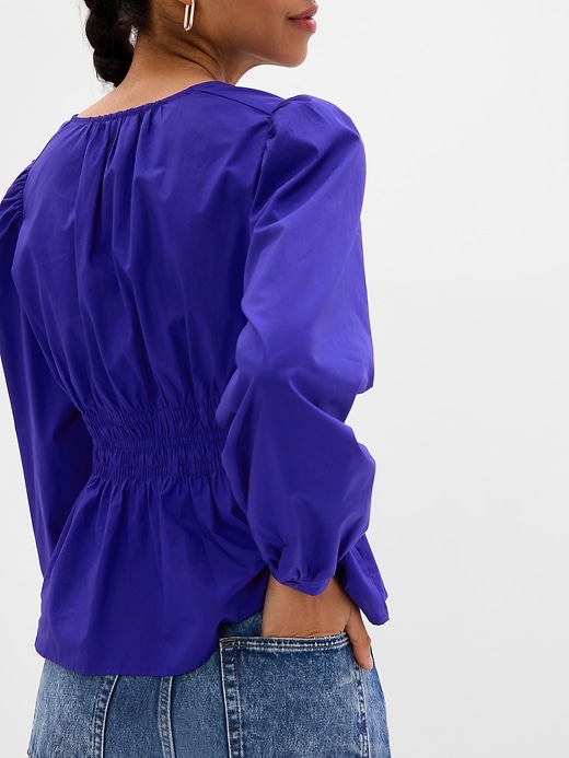 Puff Sleeve Peplum Top | Gap