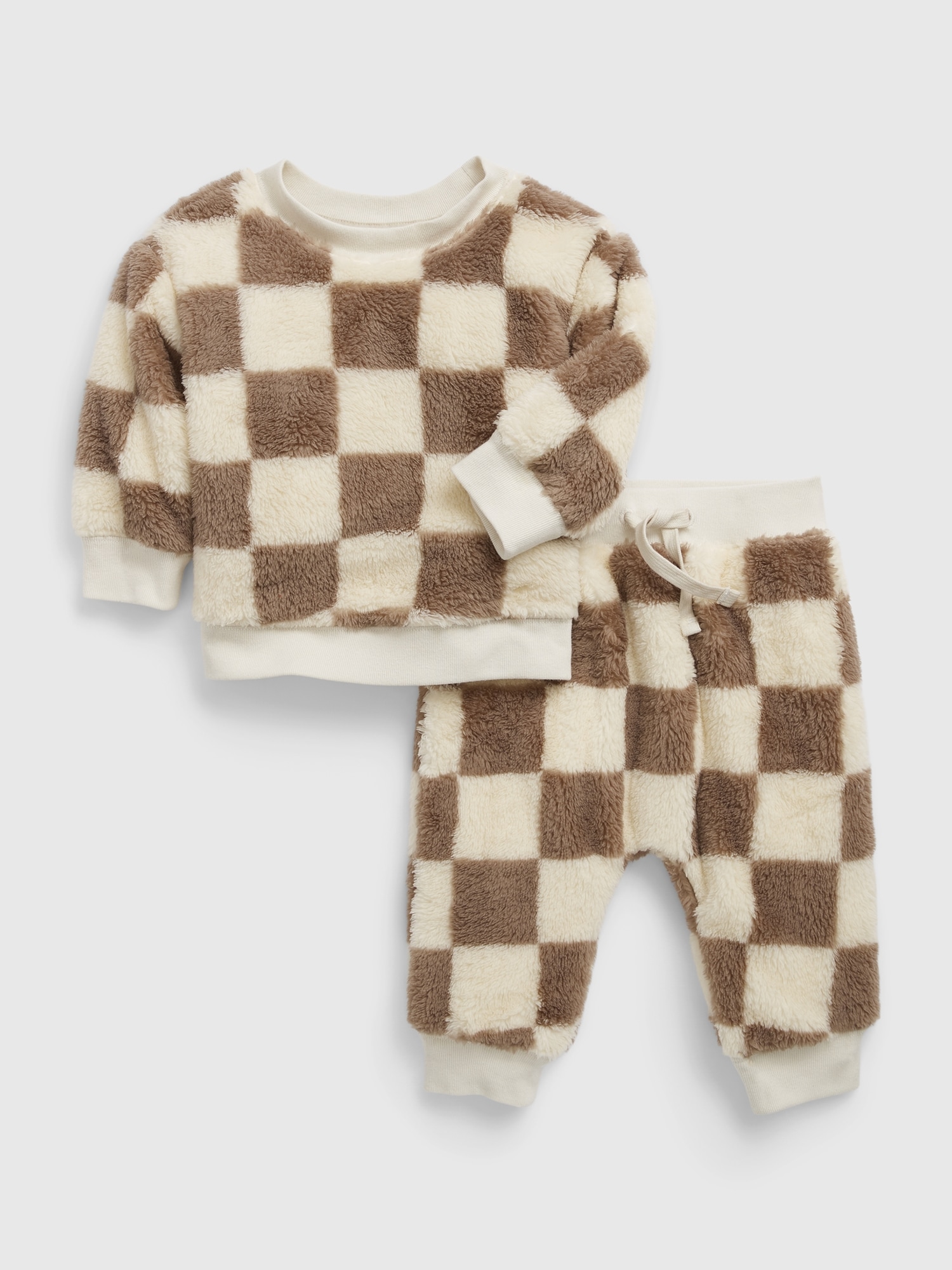 Baby Checkered Sherpa Outfit Set Gap