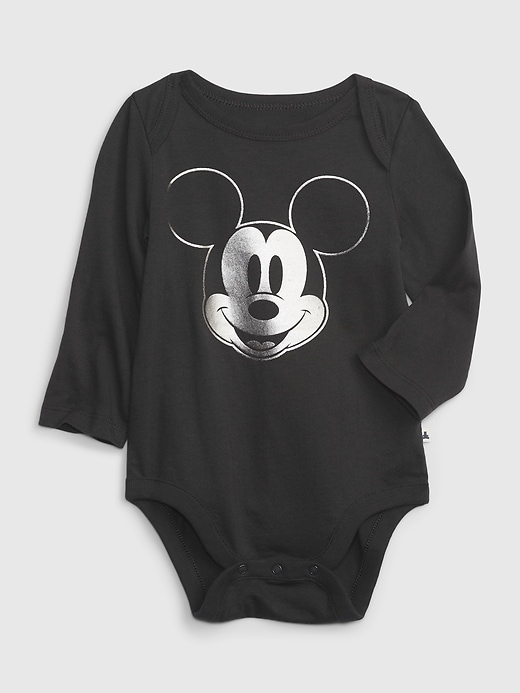 1 of 8 showing, with the color moonless night black of product Gap × Disney Baby & Toddler Organic Cotton Mix & Match Bodysuit