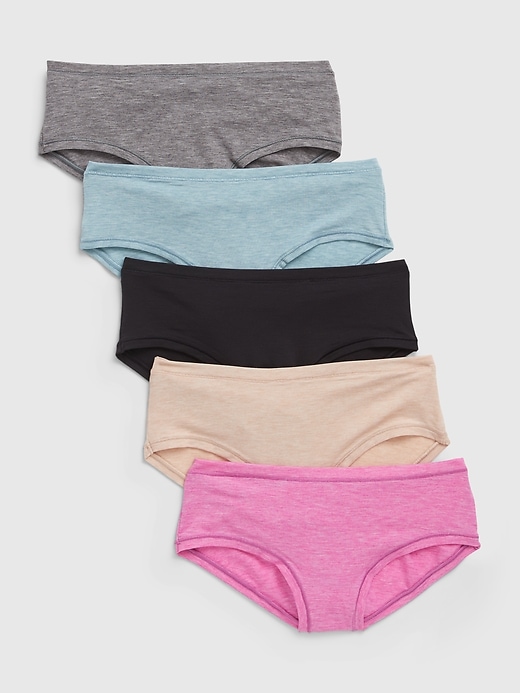 1 of 8 showing, with the color heather grey, mineral blue, black, brush beige, & phlox pink of product Breathe Hipster (5-Pack)