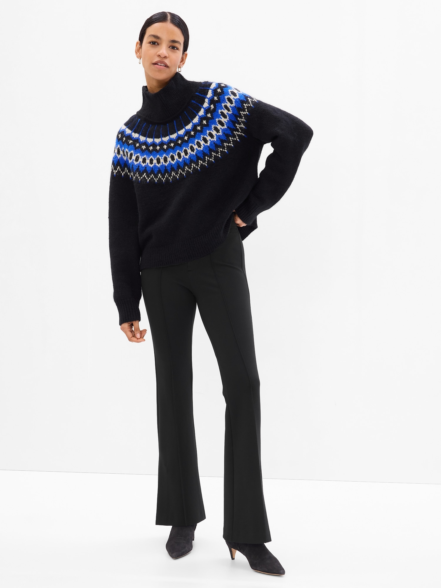 Fair Isle Funnelneck Sweater Gap