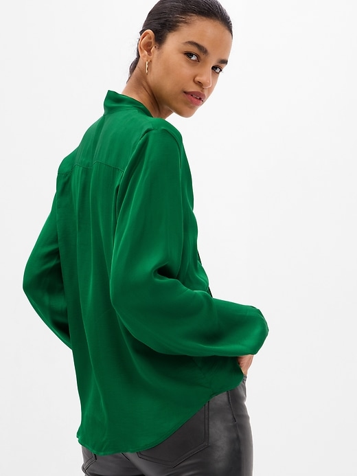2 of 8 showing, with the color HOLIDAY GREEN of product Scarf Top