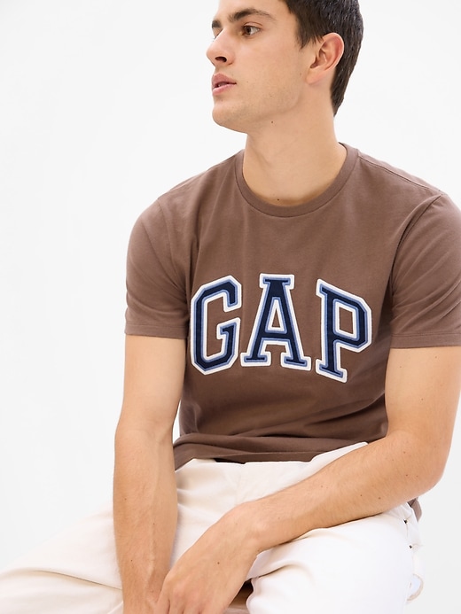 1 of 8 showing, with the color COZY BROWN of product Gap Logo T-Shirt