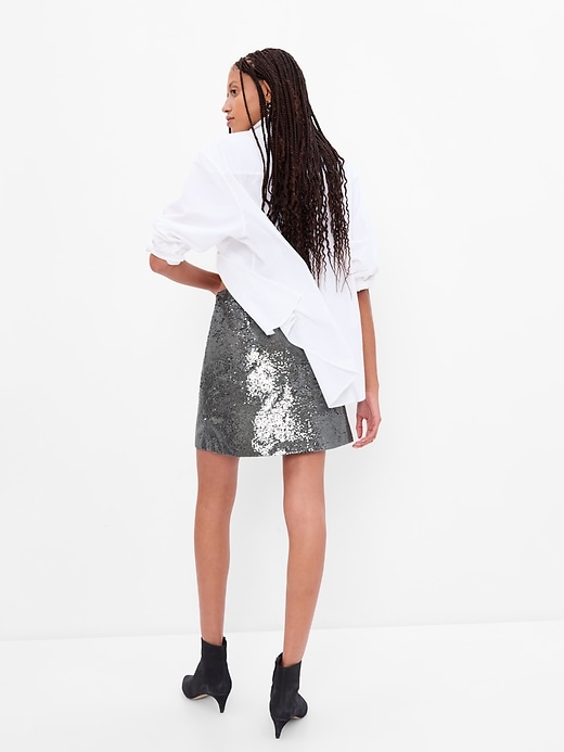 Recycled Sequin Mini Skirt