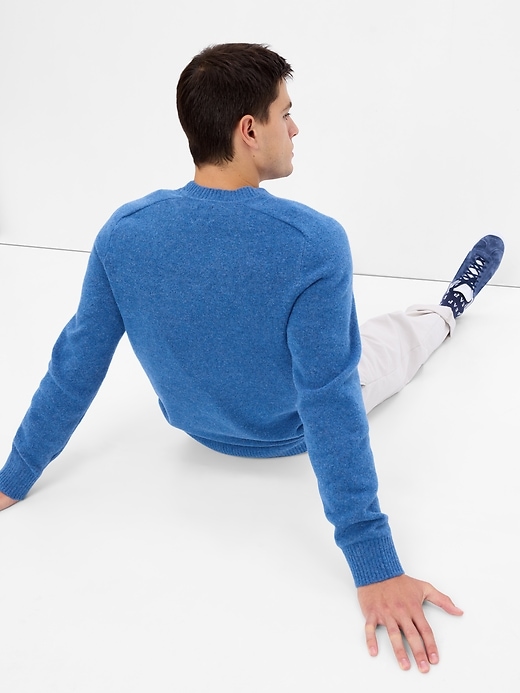 2 of 8 showing, with the color baltic blue of product Recycled Crewneck Sweater