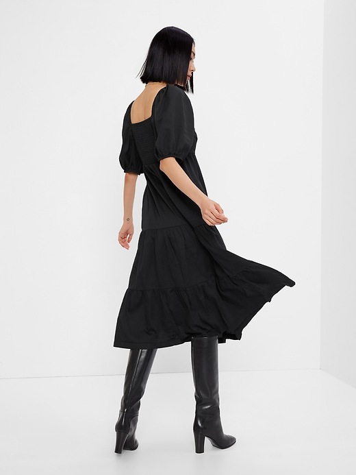 Puff Tiered Midi Dress | Gap