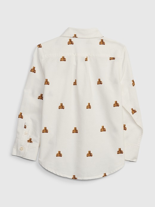 2 of 8 showing, with the color new off white of product Toddler Brannan Bear Oxford Shirt