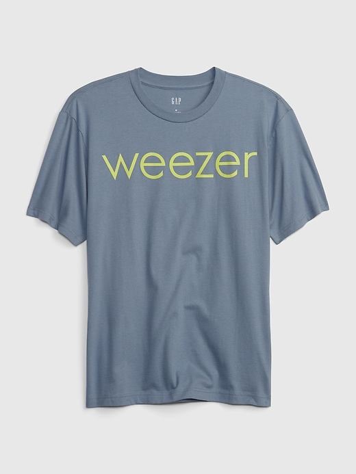 1 of 8 showing, with the color blue of product Weezer Graphic T-Shirt