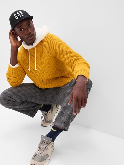 Image number 8 showing, Cable-Knit Crewneck Sweater