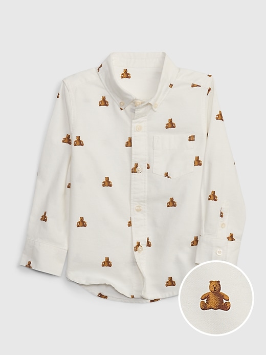 1 of 8 showing, with the color new off white of product Toddler Brannan Bear Oxford Shirt