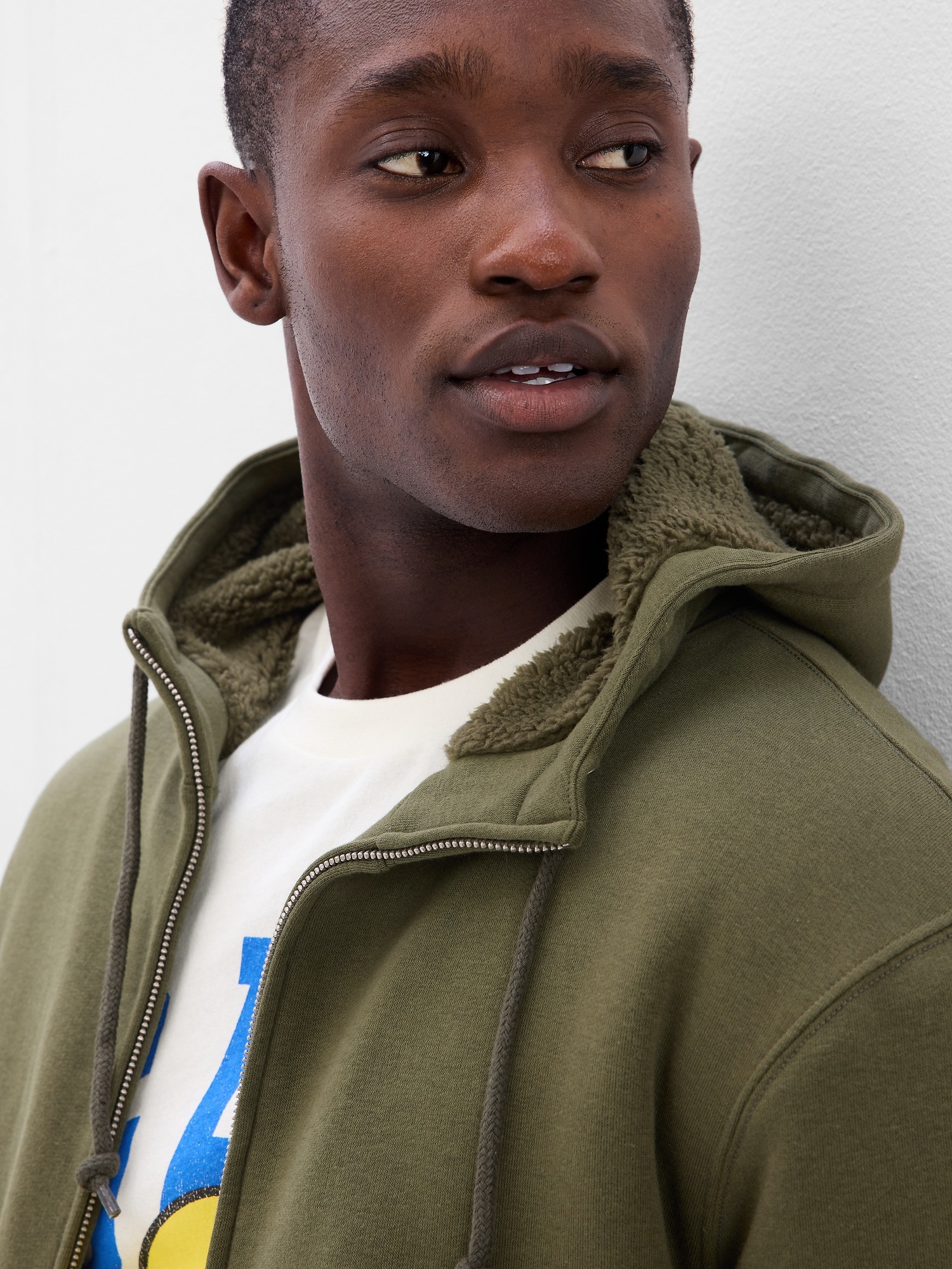 H and m sherpa hoodie deals