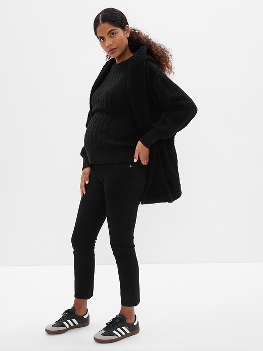View large product image 1 of 1. Maternity Sherpa Jacket