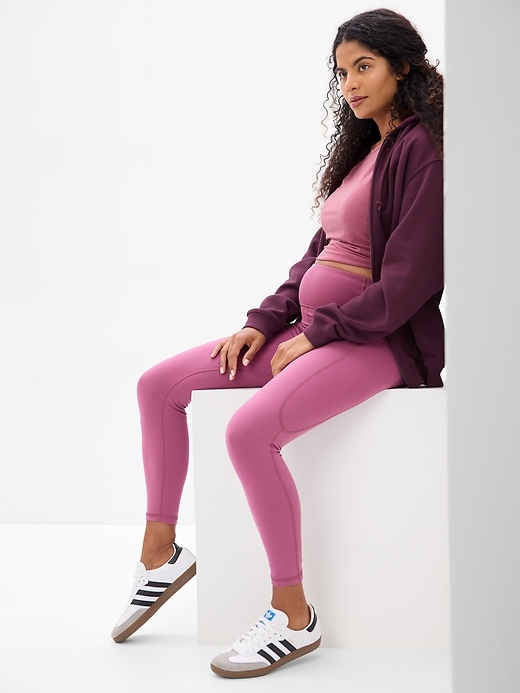 Image number 4 showing, Maternity Recycled Full Panel Leggings