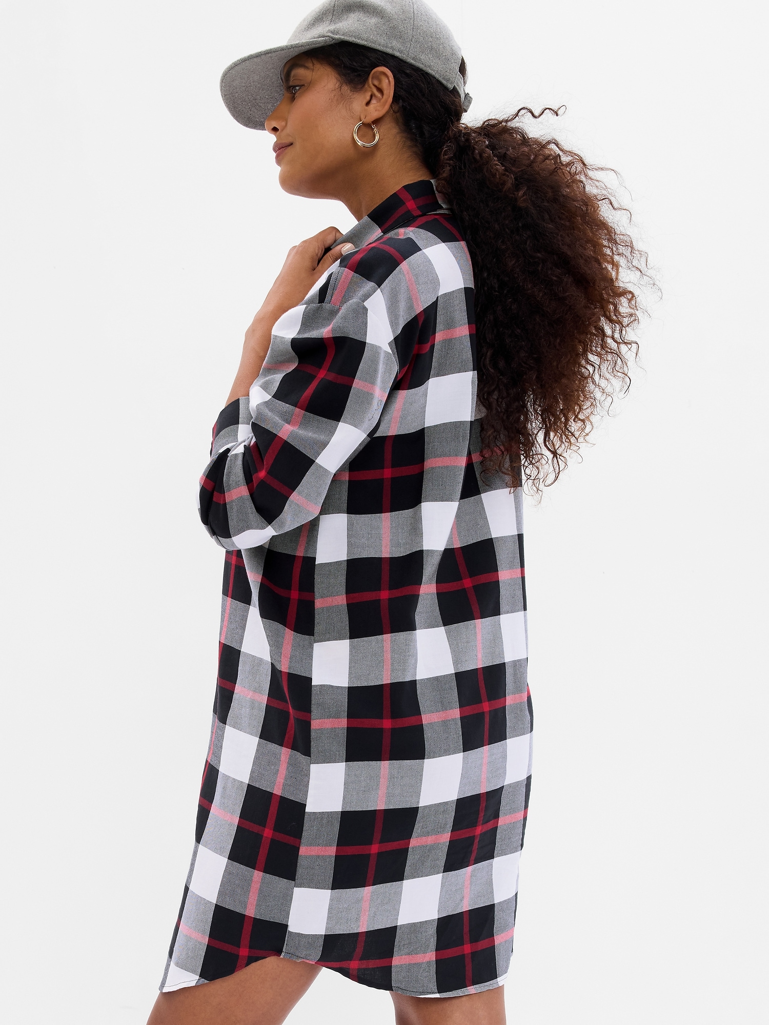 Maternity Plaid Shirtdress Gap