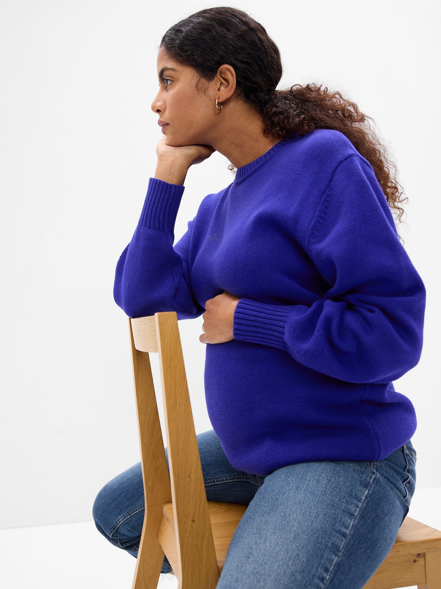 Maternity Puff Sleeve Sweater Gap