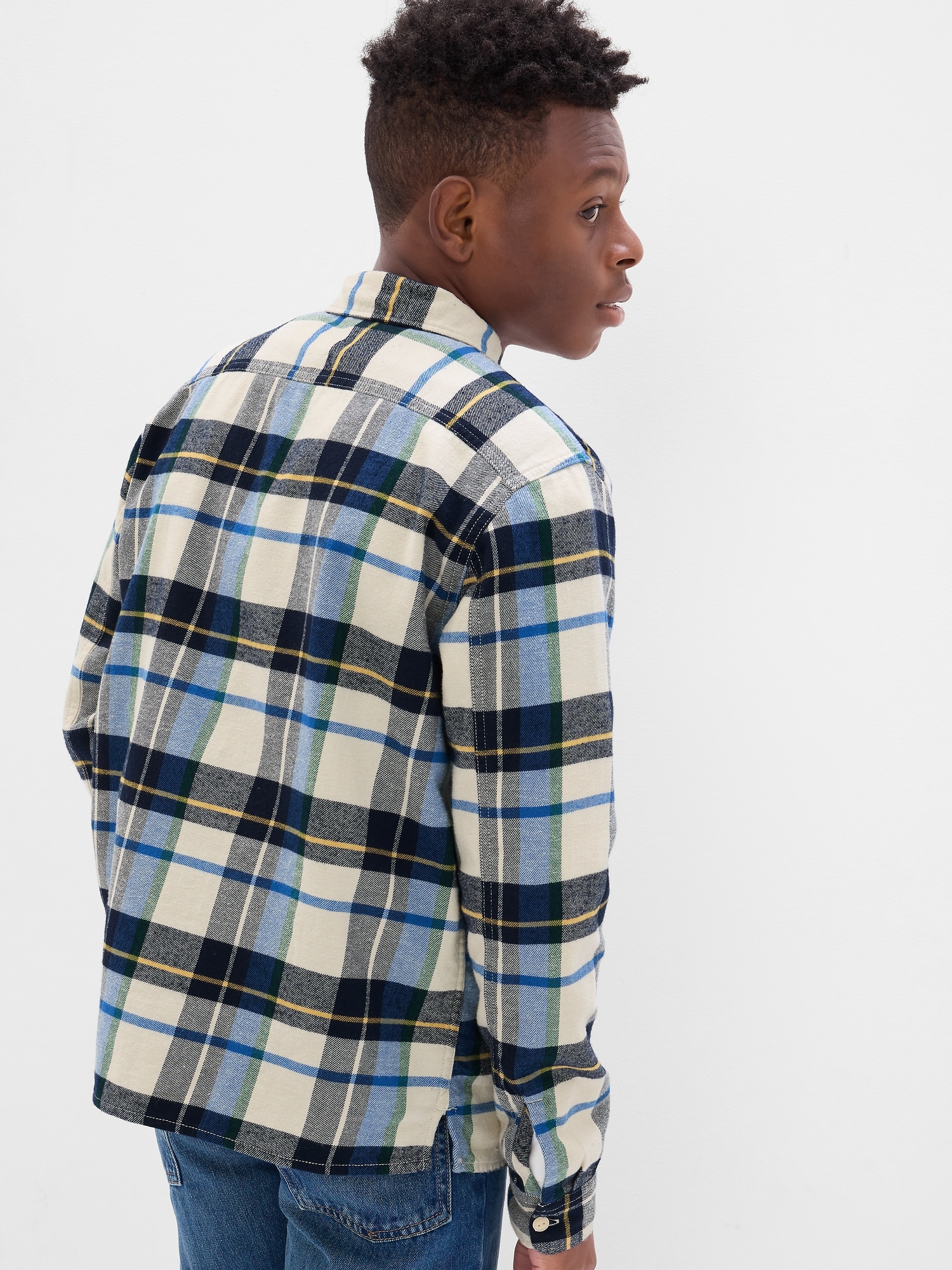 Teen Organic Cotton Flannel Shirt Gap