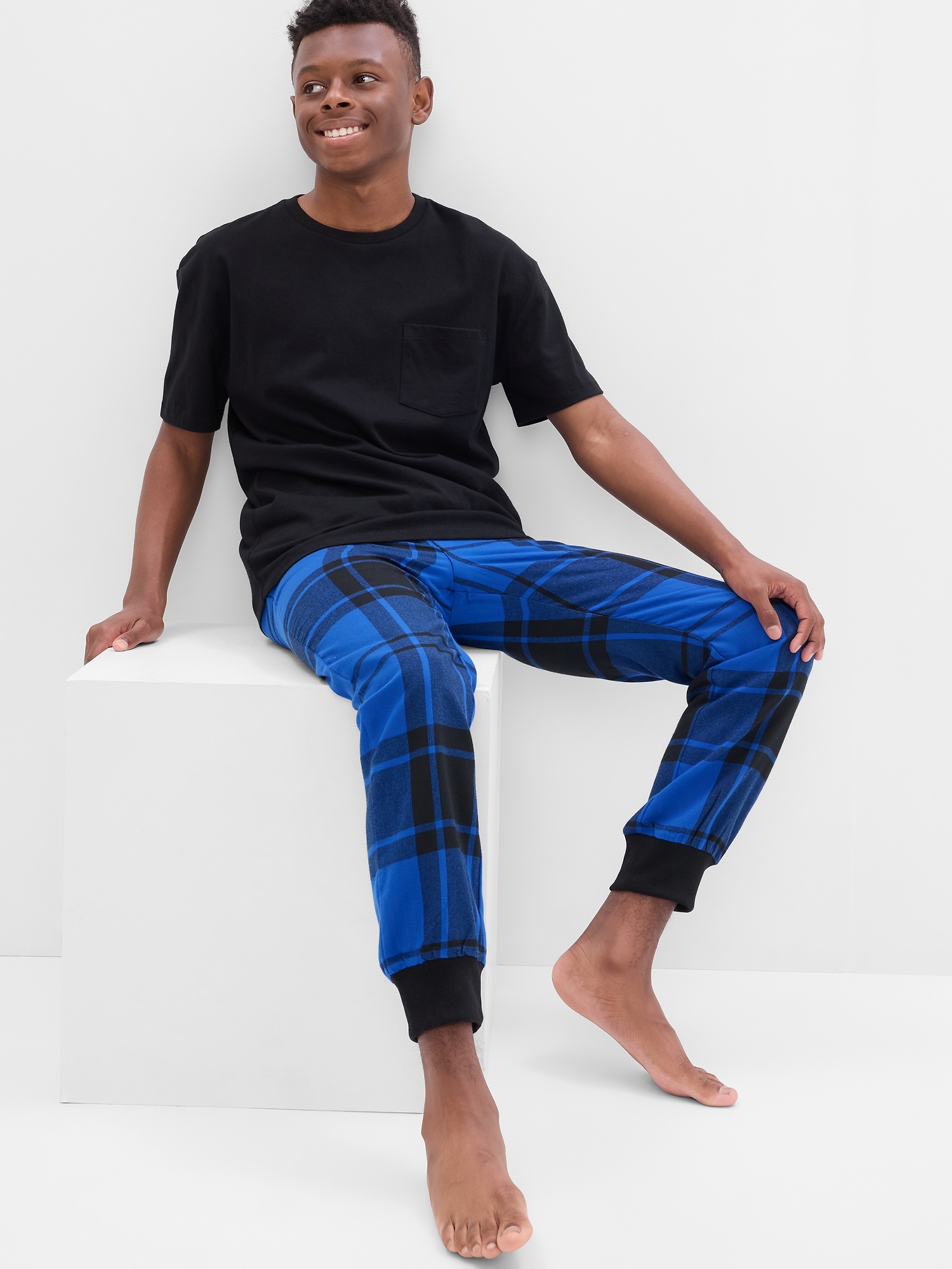 Teen 100 Recycled Flannel PJ Pants Gap