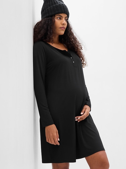 Image number 5 showing, Maternity LENZING And Modal Cooling PJ Dress