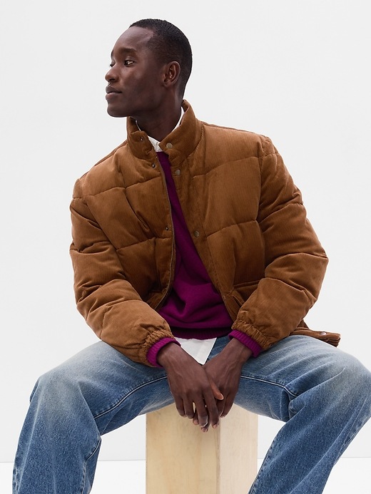 Image number 3 showing, Corduroy Puffer Jacket