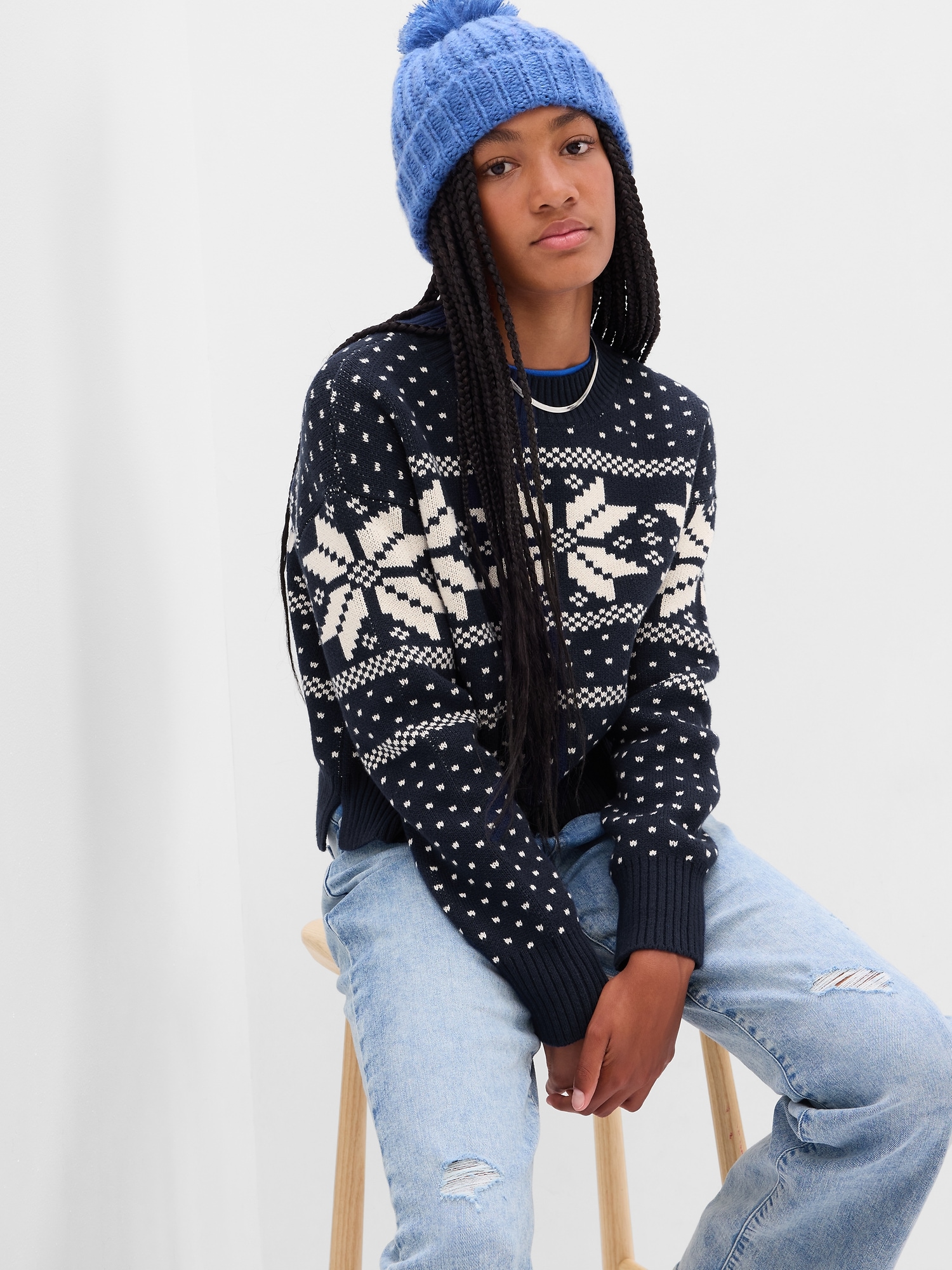 Teen 100% Organic Cotton Fair Isle Sweater | Gap