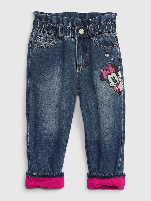 Image number 1 showing, babyGap &#124 Disney Fleece-Lined Just Like Mom Jeans with Washwell