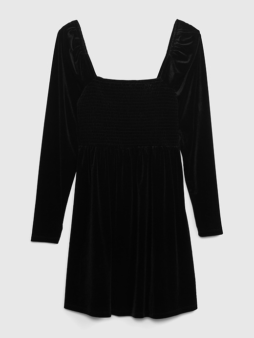Image number 6 showing, Smocked Velvet Mini Dress