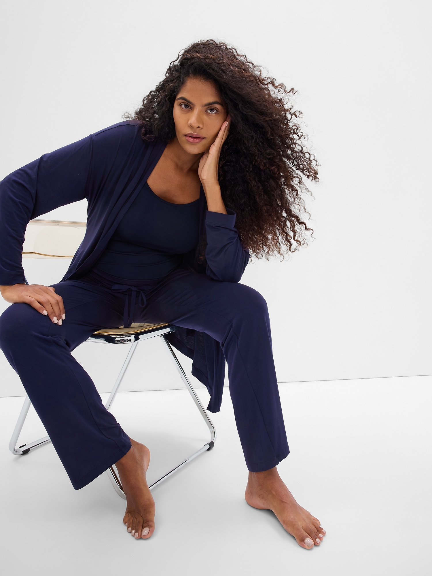 Gap Maternity Modal 3-piece Set In Navy Uniform